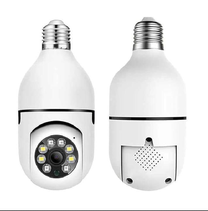 White 360-View Security Camera for Home Office