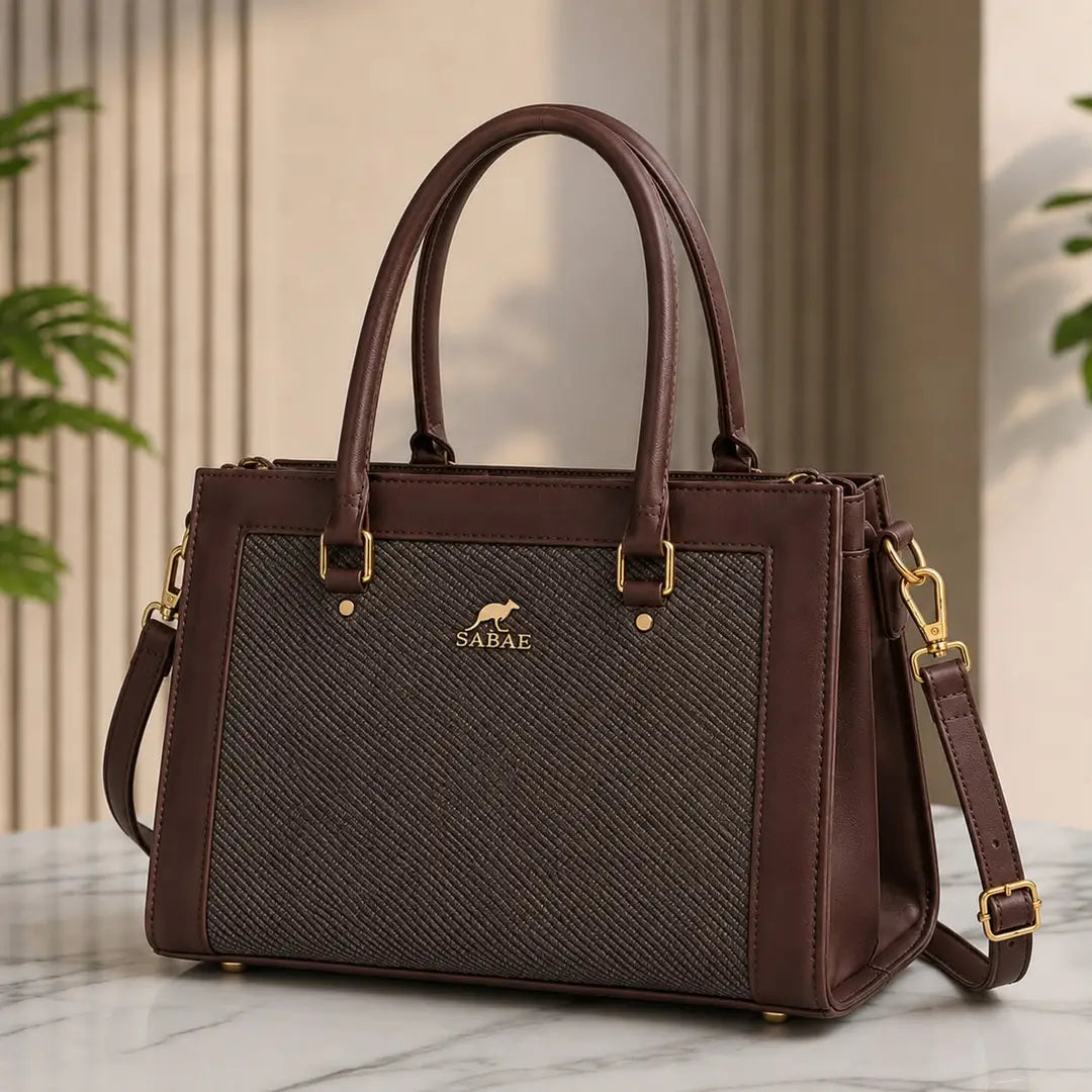 Premium Women's Structured Handbag|Rexine Top HandleShoulder Bag
